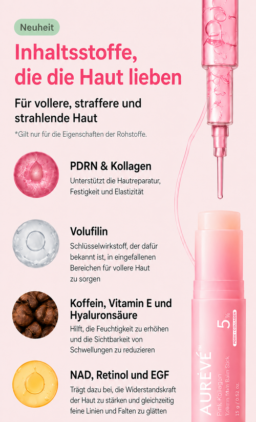 AUREVÉ™ – Pink Collagen Volume Multi Balm Stick